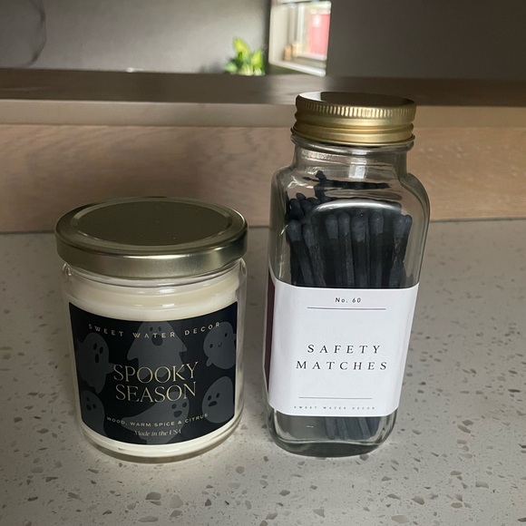 New Spooky Season Candle with Black Safety Candles - Picture 3 of 7